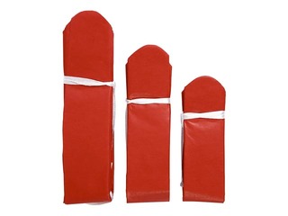 Tissue pompons, red, 3 pcs.