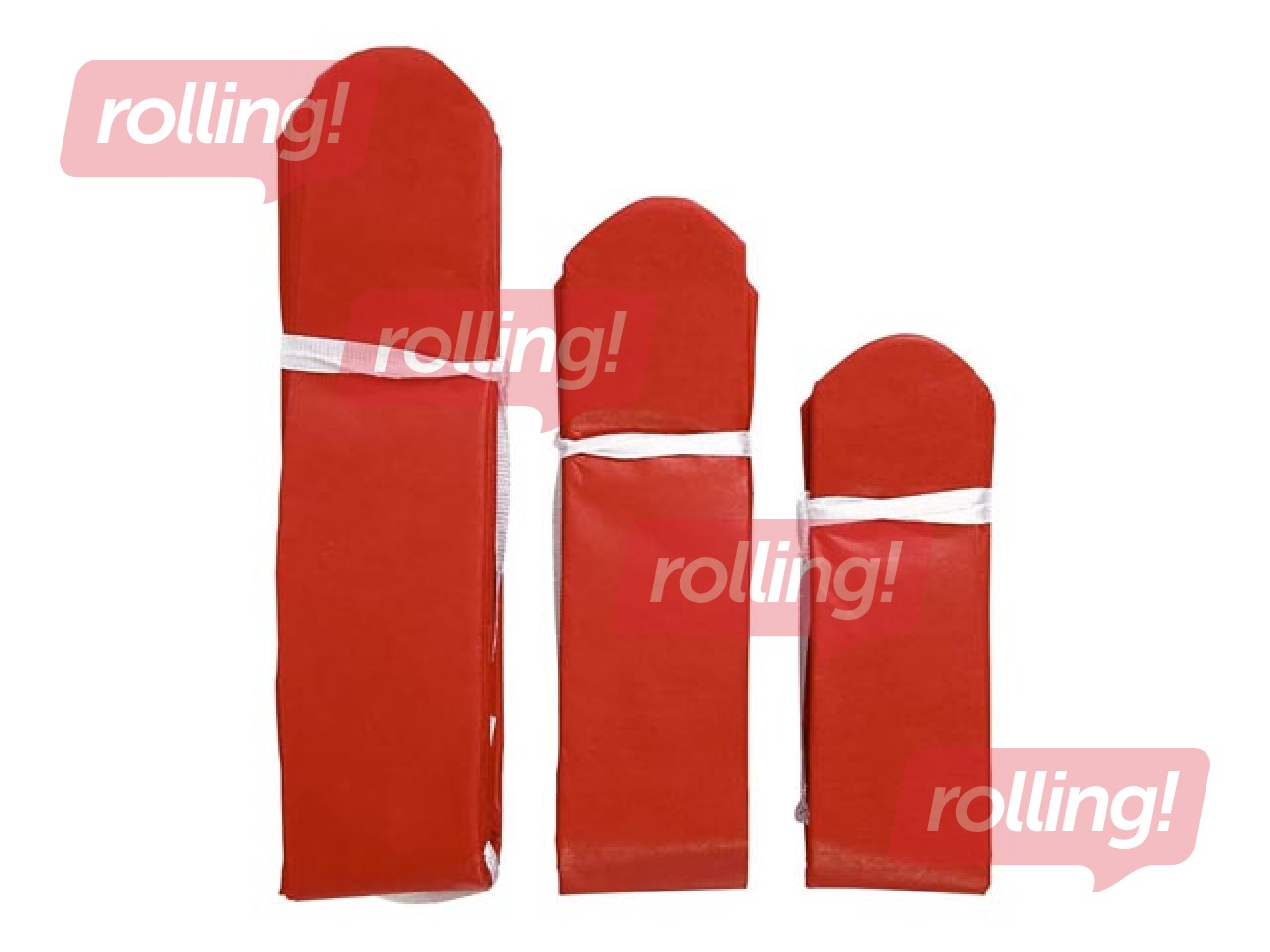 Tissue pompons, red, 3 pcs.