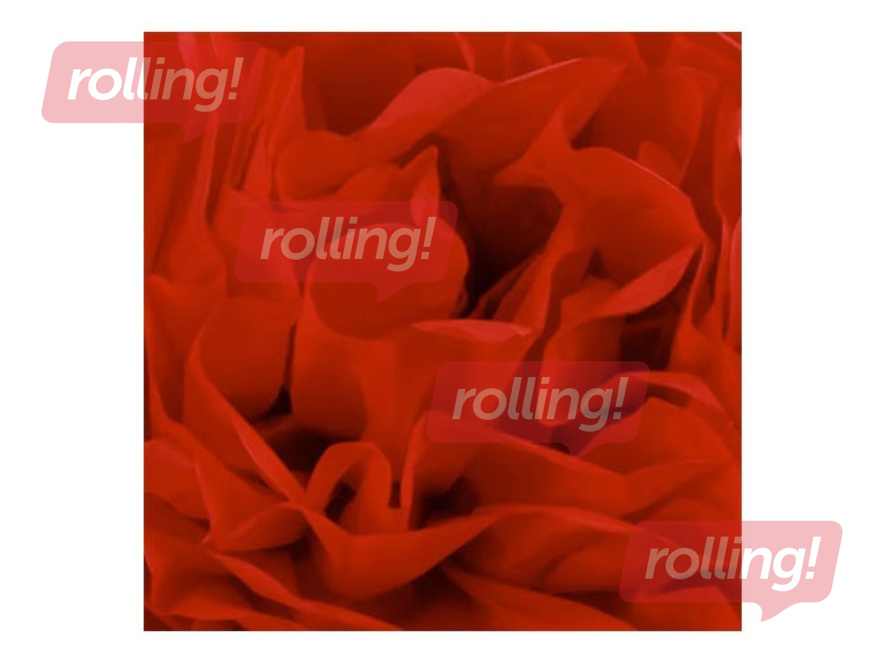 Tissue pompons, red, 3 pcs.