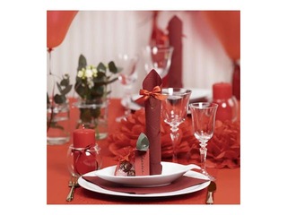 Tissue pompons, red, 3 pcs.