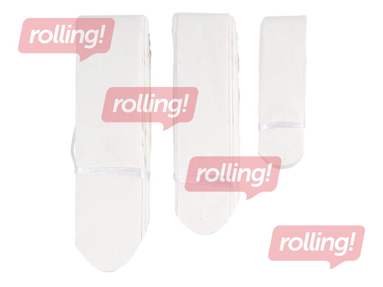 Paberlilled, valge, 3 tk.