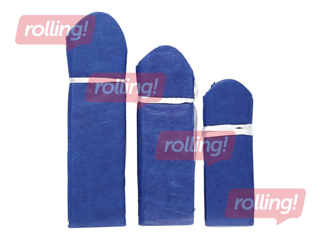 Tissue pompons, dark blue, 3 pcs.