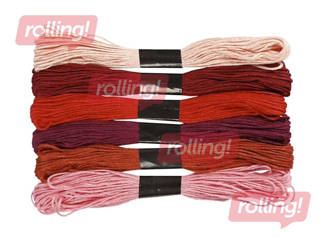 Tikkimisniit, punane harmoonia, 6 tk.