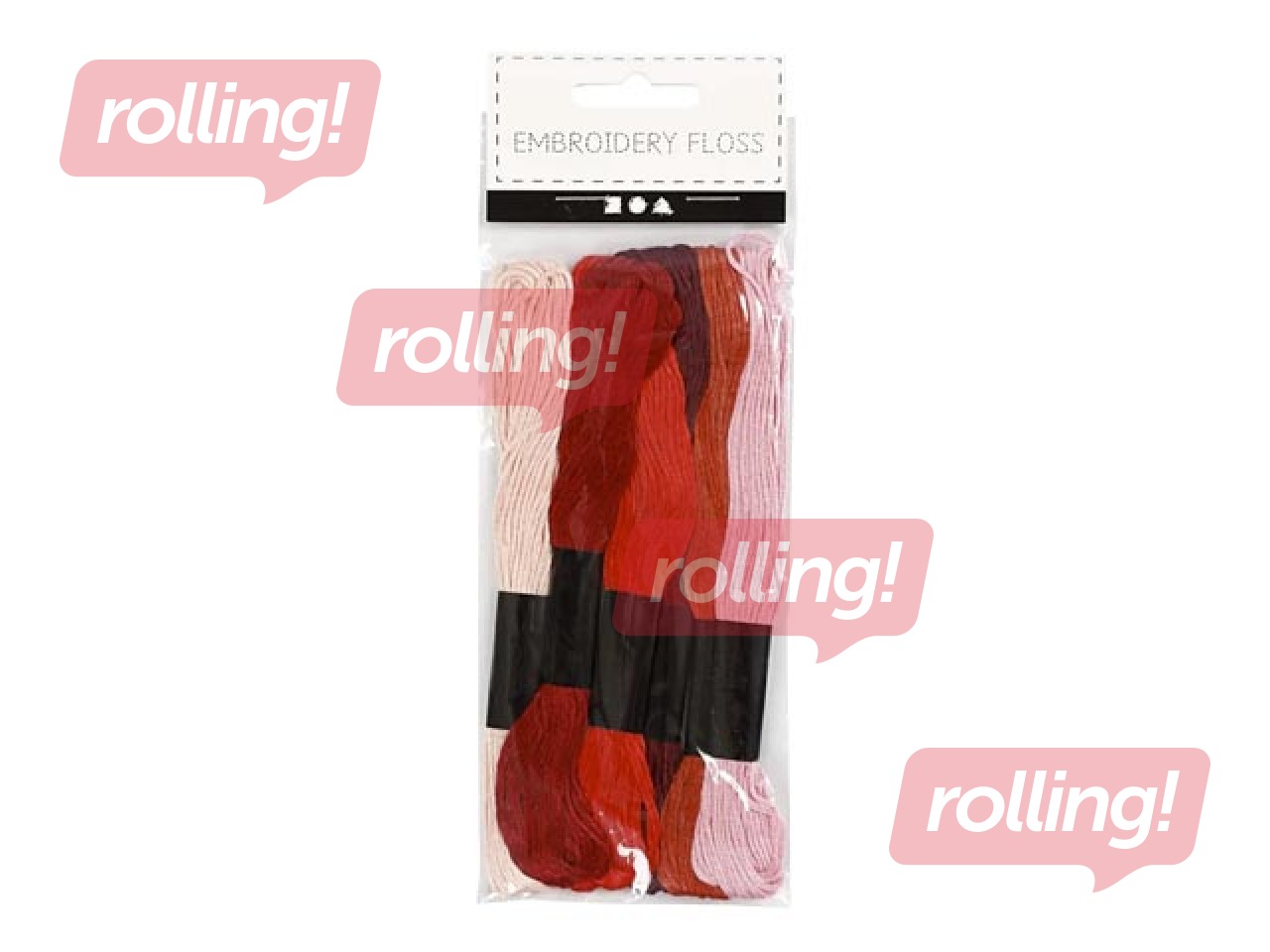 Tikkimisniit, punane harmoonia, 6 tk.