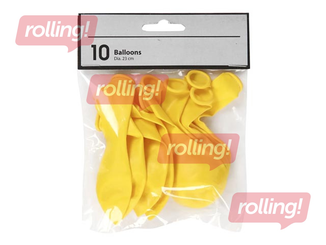Balloons, yellow, 10 pcs.