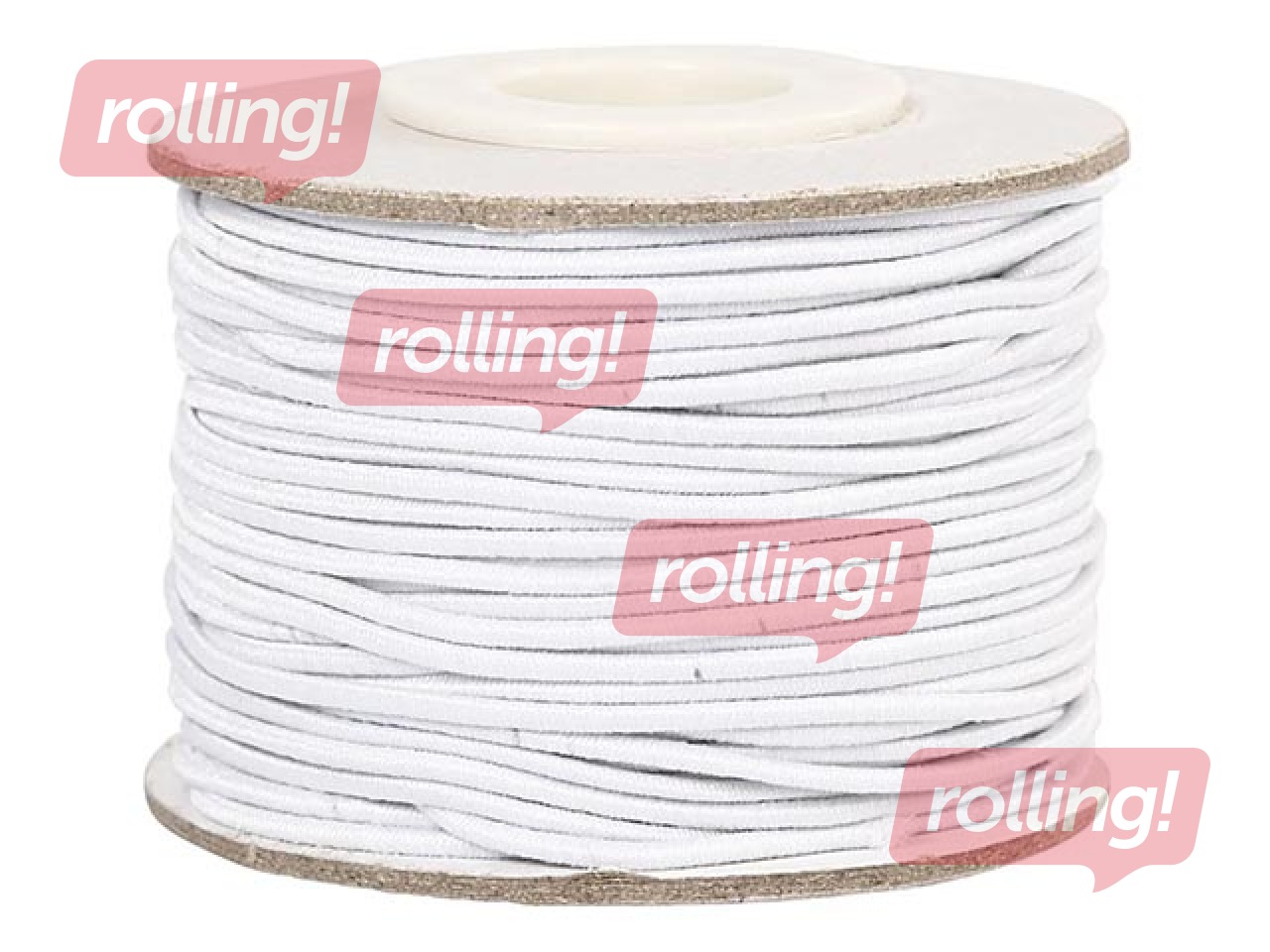 Эластичный шнур, Ø 1 мм, 25 м, белый