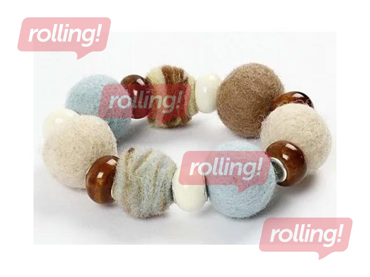 Felt balls, 10-20 mm, 52 pcs., assorted colours