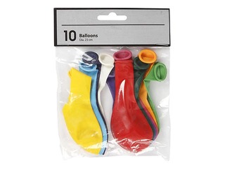 Baloni, 10 gab., dažādas  krāsas