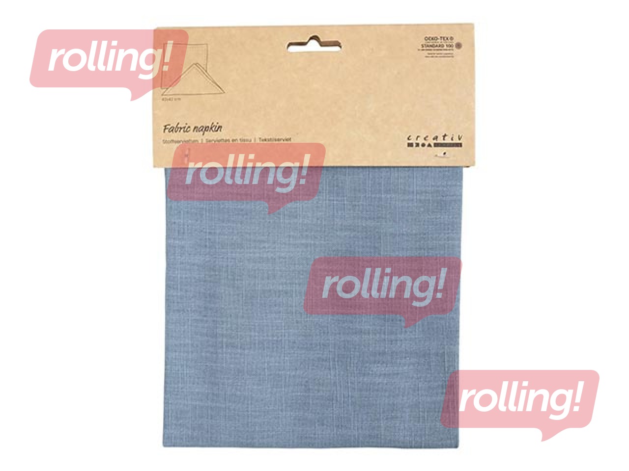 Fabric napkin 42x42 cm, 2 pcs, pigeon blue