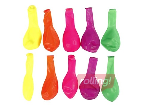 Balloons 10 pcs, neon colours