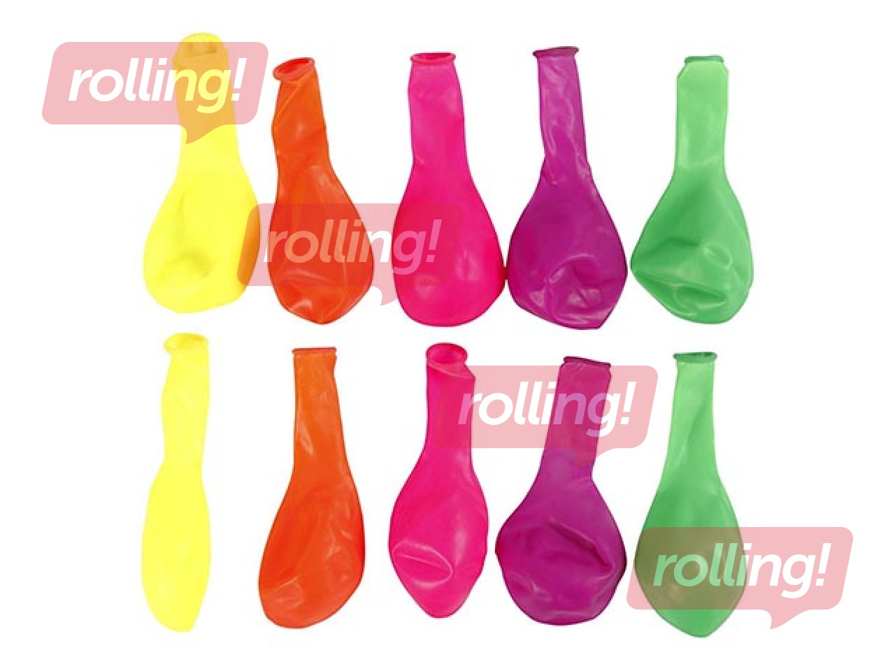 Balloons 10 pcs, neon colours
