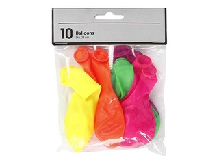 Baloni, 10 gab., neona krāsas