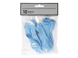 Õhupallid, helesinine, 10 tk.