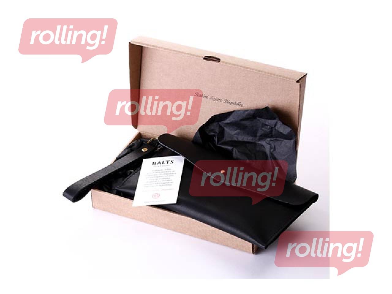 Rahakott Balts, A5, ehtne nahk, must