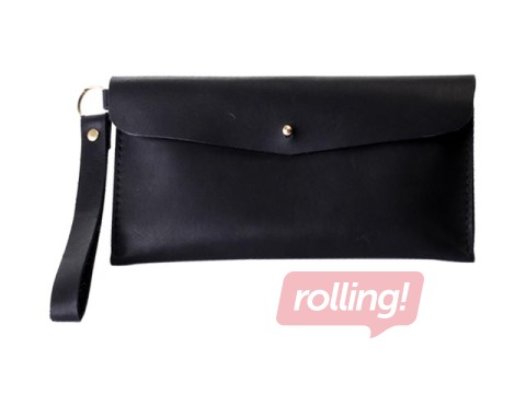 Wallet Balts, A5, genuine leather, black