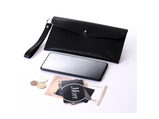 Wallet Balts, A5, genuine leather, black