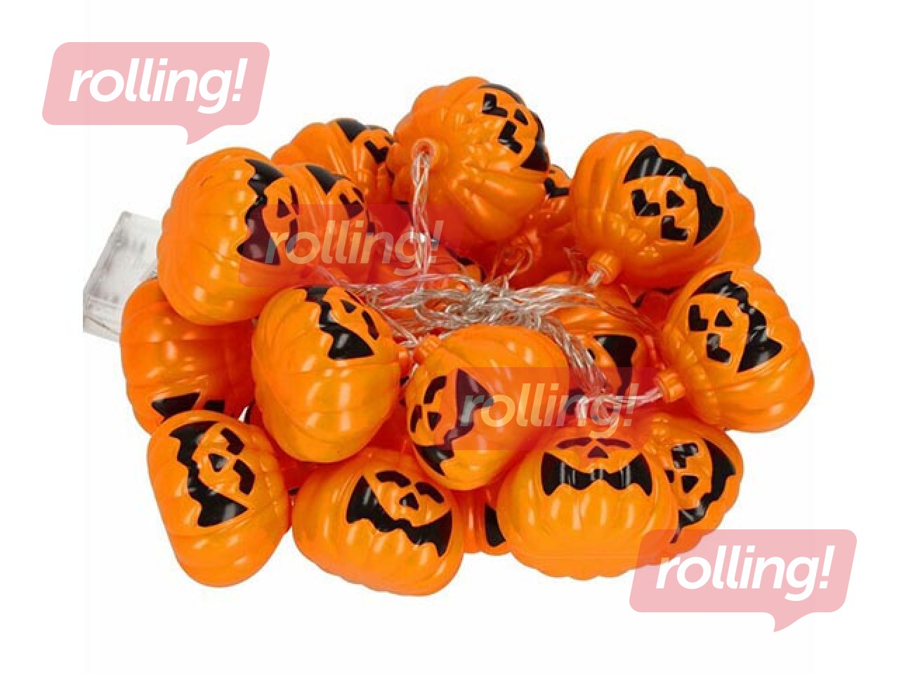 Halloween LED Light Decoration Springos, Pumpkin Balls, 20 LEDs, 3m