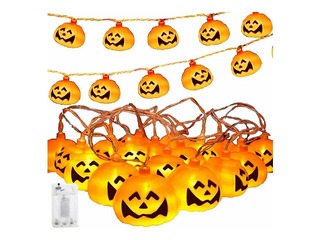 Halloweeni LED valgusega kaunistus Springos, kõrvitsapallid, 20 LED-i, 3m