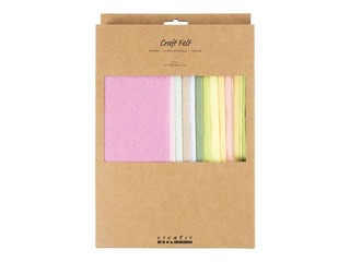 Felt Creativ Company, assorted pastel colours, 10 sheets, 21x29.7cm