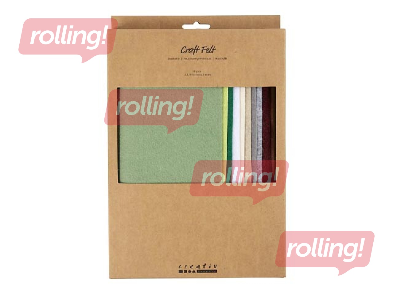 Filcs Creativ Company, natural, 10 loksnes, 21x29.7cm