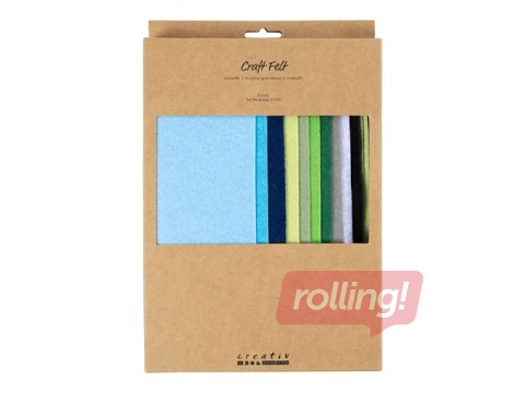 Фетр Creativ Company, синяя/зелёная гармония, 10 листов, 21x29.7см