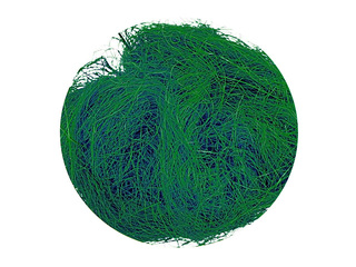 Sisal fibres, dark green, 20g