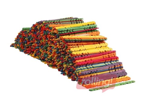Construction sticks, coloured, 1000 pcs.
