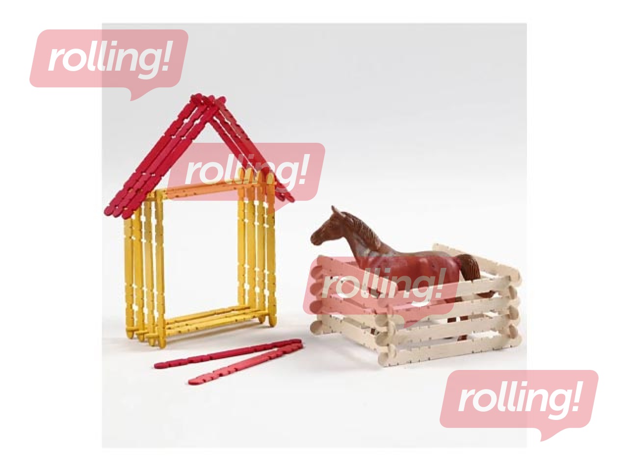 Construction sticks, coloured, 1000 pcs.