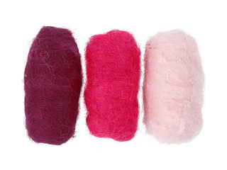 Шерсть для валяния, розовые оттенки, 3×10г