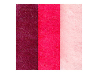 Viltimiseks mõeldud vill, roosad toonid, 3×10g