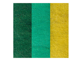 Vilna filcēšanai, zaļie toņi, 3x10g