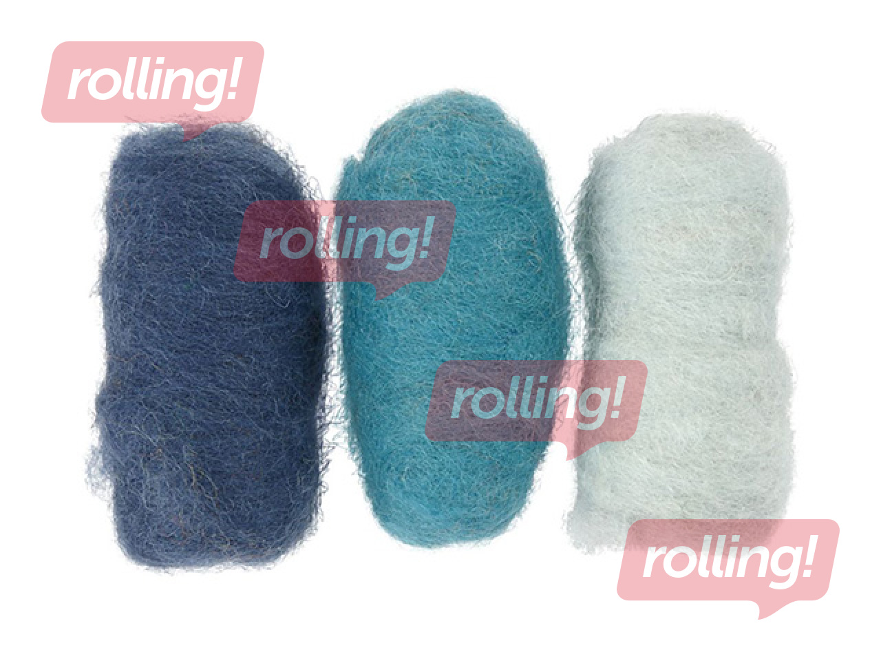 Vilna filcēšanai, zilie toņi, 3x10g