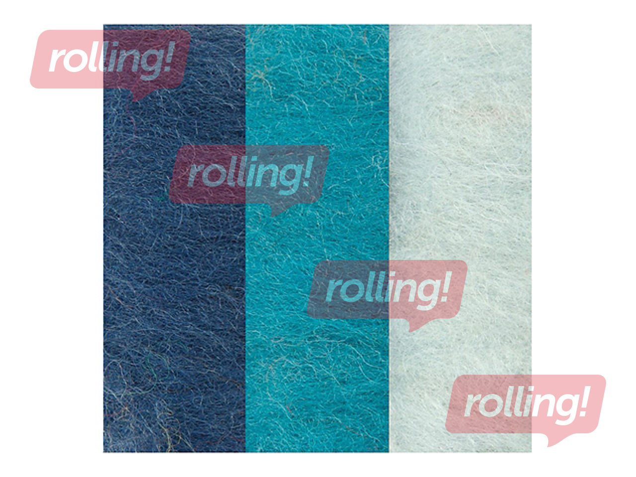 Vilna filcēšanai, zilie toņi, 3x10g