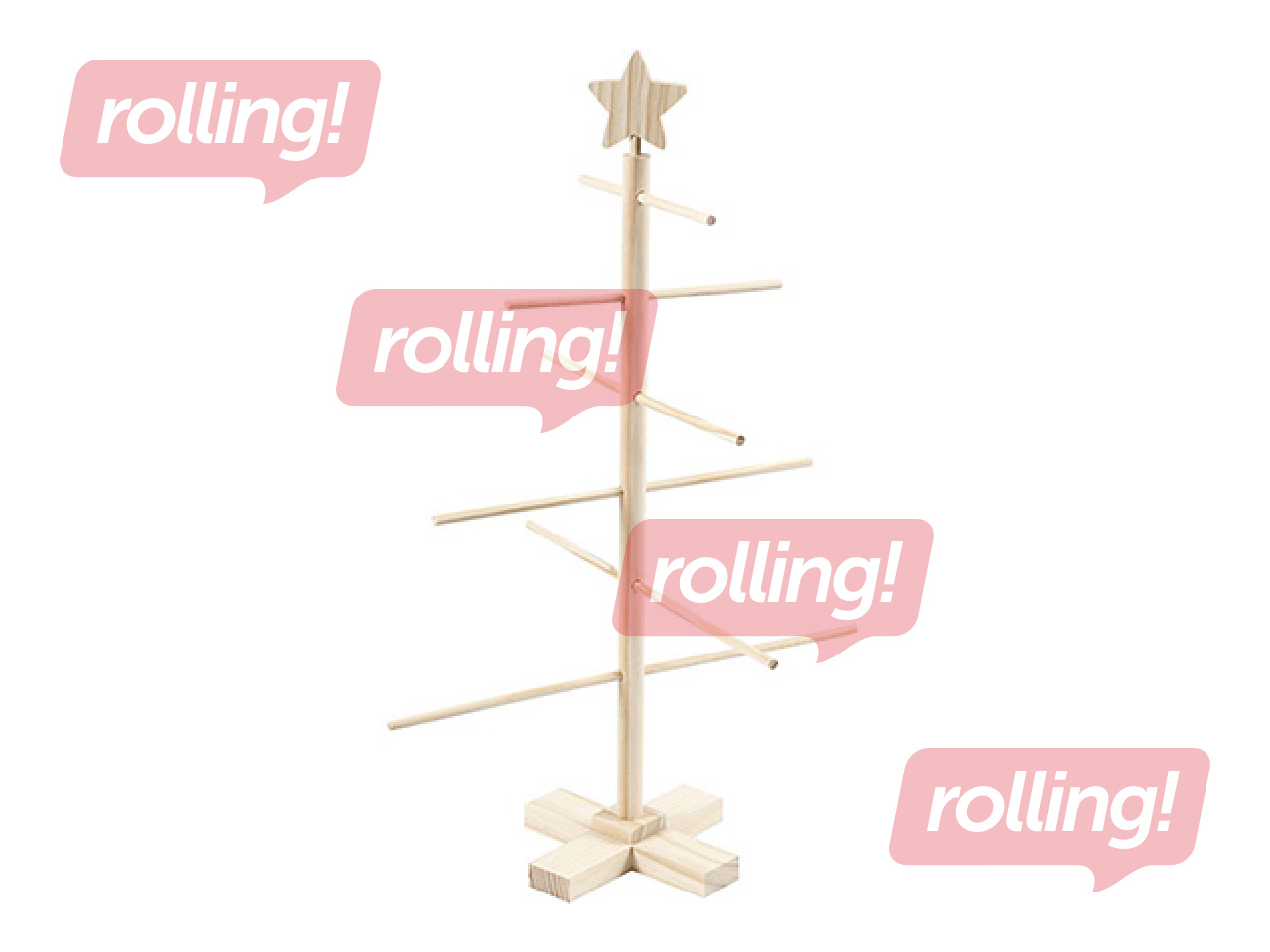 Wooden Christmas tree décor