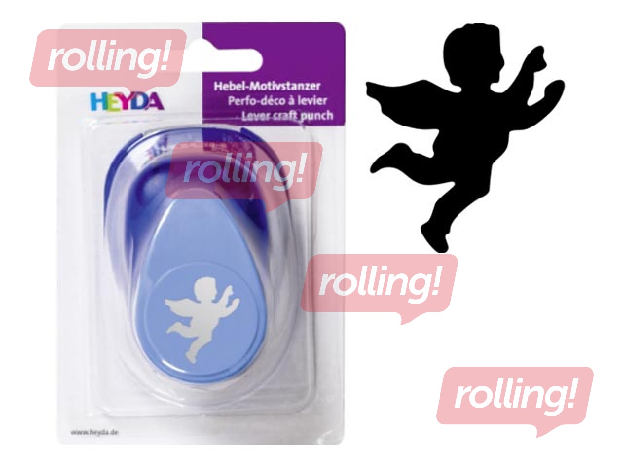 Decorative hole punch Heyda, angel, 25mm
