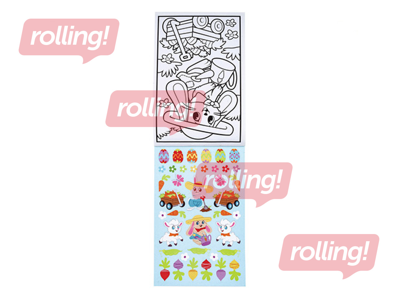 Coloring book with stickers 14.7x24.2cm