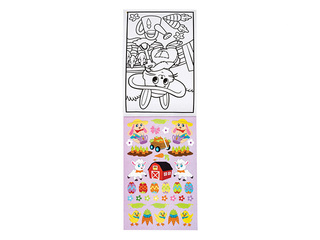Coloring book with stickers 14.7x24.2cm