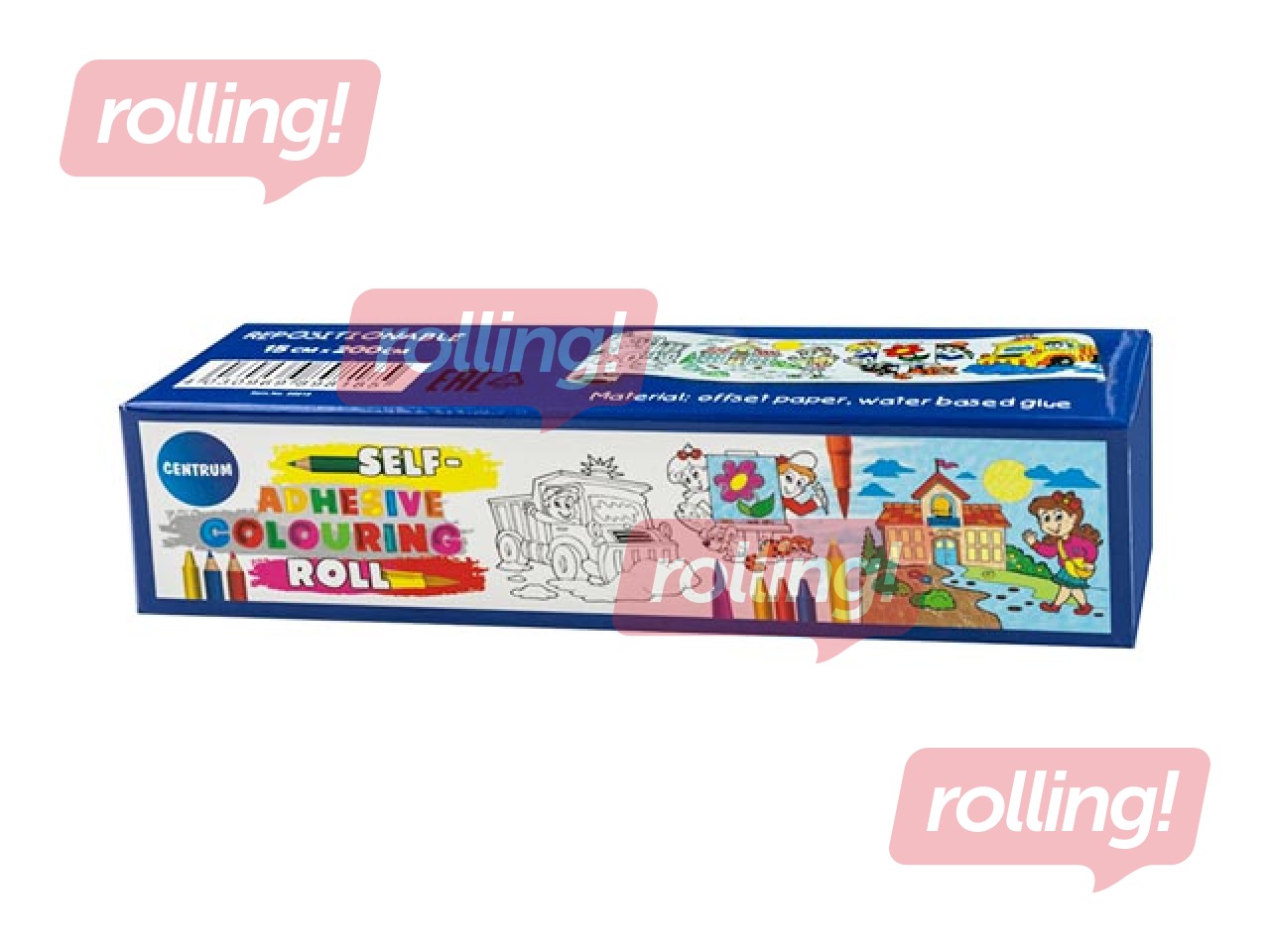 Isekleepuv värvipaber - rull, 15 x 200 cm