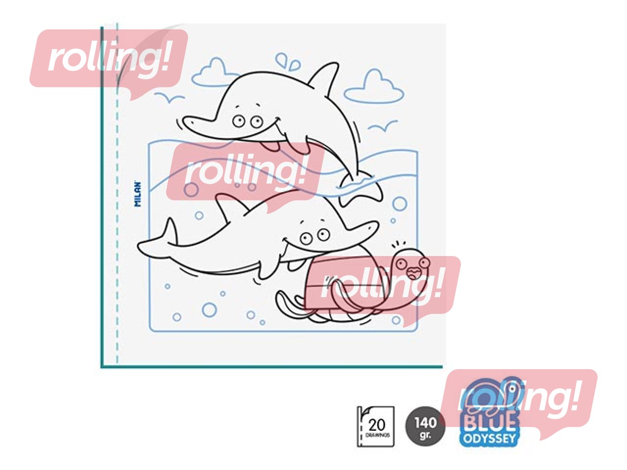 Värvimisraamat Milan Blue Odyssey