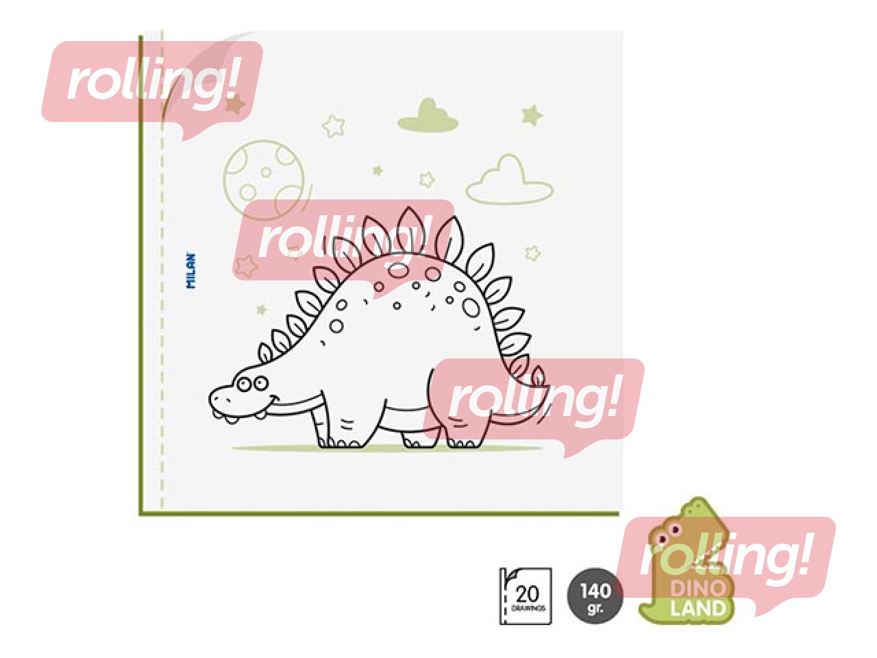 Krāsojamā grāmata Milan Dino Land