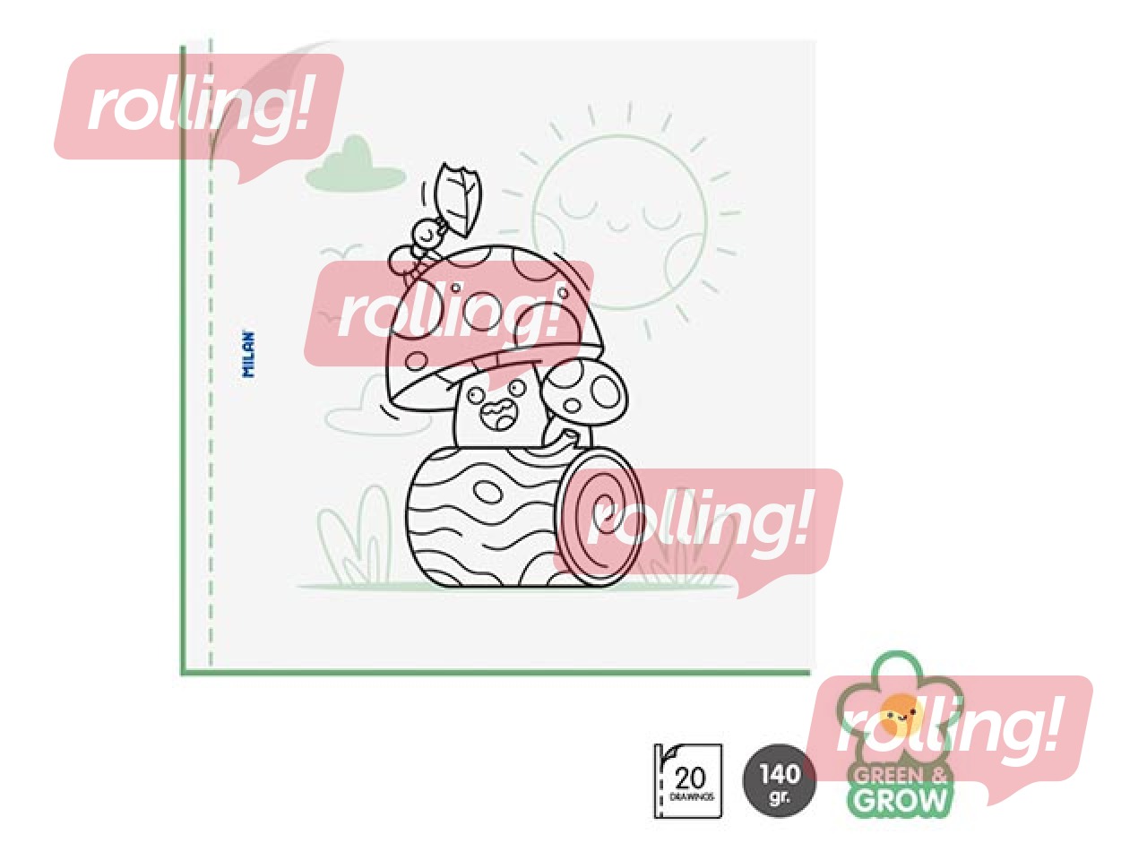 Värvimisraamat Milan Green Grow