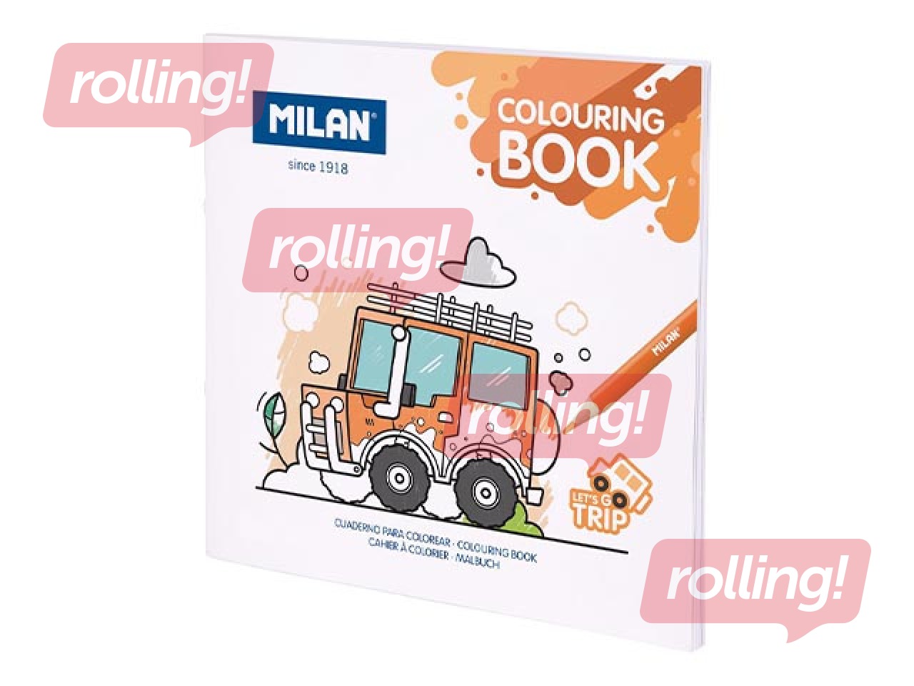 Colouring book Milan Lets go trip