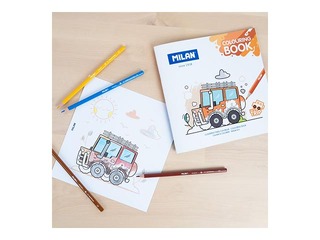 Colouring book Milan Lets go trip