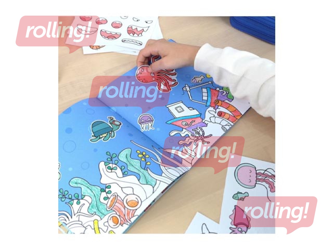 Colouring book with stickers Milan, Blue Odissey