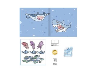 Colouring book with stickers Milan, Blue Odissey