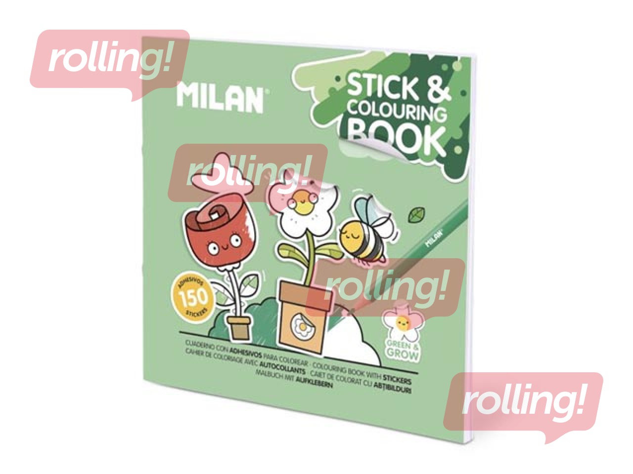 Раскраска с наклейками Milan, Green & Grow