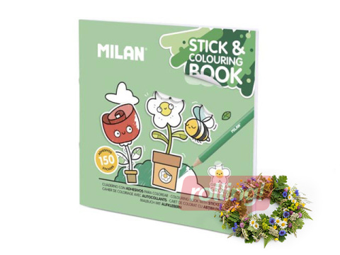 Värviraamat kleepsudega Milan, Green & Grow +Jaanipäeva kingitus!