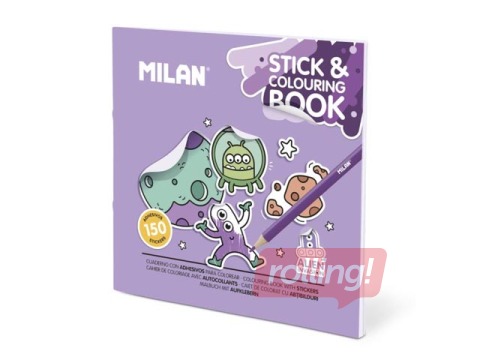 Colouring book with stickers Milan, Alien Invasion