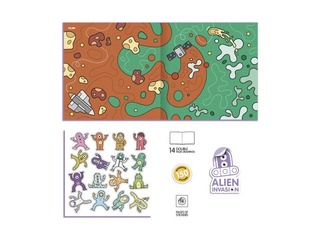 Värviraamat kleepsudega Milan, Alien Invasion