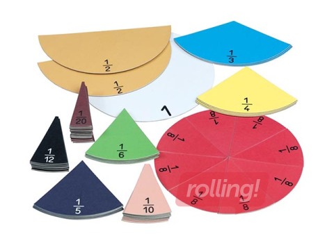 Magnetic round fraction pieces Linex, 26cm Ø